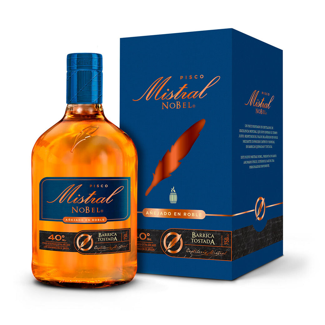 PISCO MISTRAL NOBEL BARRICA TOSTADA 750CC
